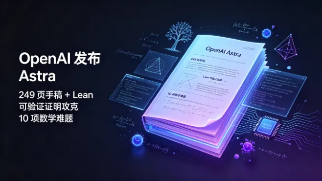 AI 前沿资讯：OpenAI 发布 Astra，249 页手稿 + Lean 可验证证明攻克 10 项数学难题