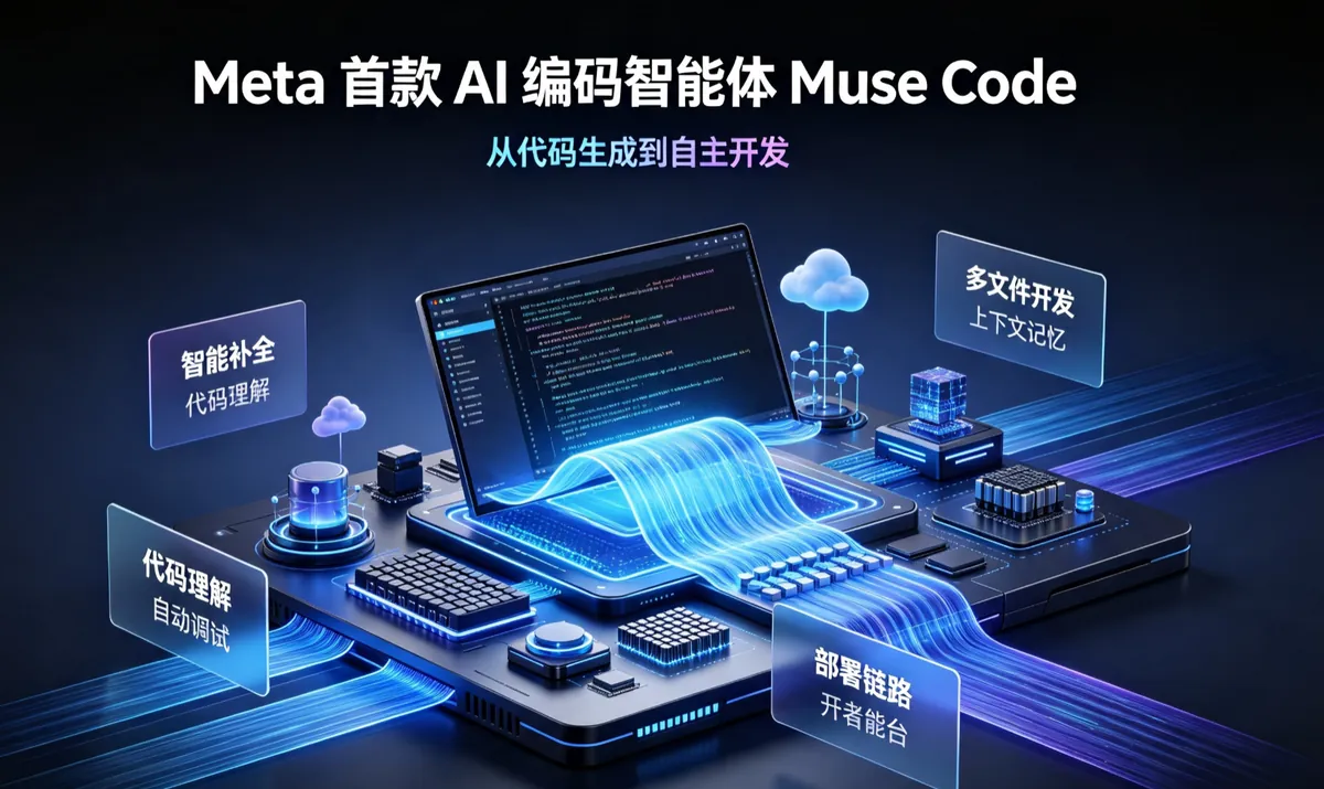 Meta 发布首款 AI 编码智能体 Muse Code：全流程软件工程 Agent 正面硬刚 Claude Code 与 Codex