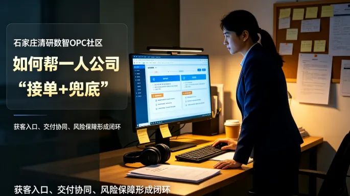 一个工位=一家公司：石家庄清研数智OPC社区，如何帮一人公司“接单+兜底”