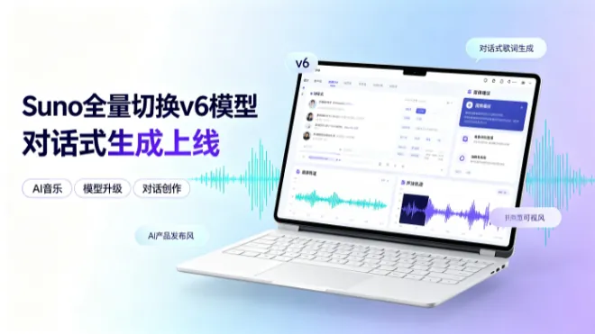 Suno全量切换v6模型 对话式生成上线