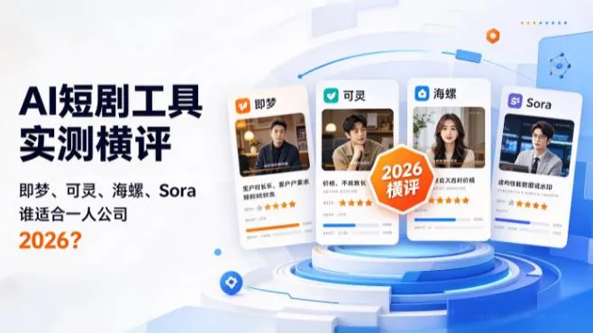 AI短剧工具实测横评2026：即梦/可灵/海螺/Sora，一人公司选哪个