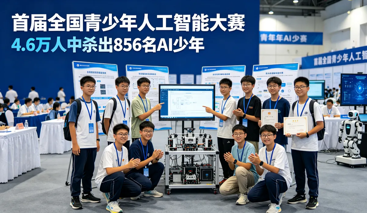 4.6万人中杀出856名AI少年：首届全国青少年人工智能大赛揭示下一代科技人才培养新范式