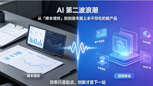 AI 第二波浪潮：从「降本增效」到创造市面上本不存在的新产品