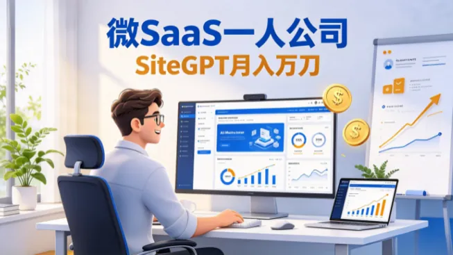 微SaaS一人公司：SiteGPT月入万刀