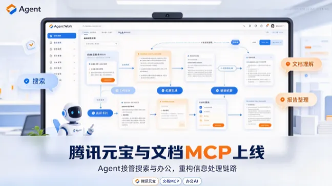 腾讯元宝与文档MCP上线：Agent接管搜索与办公