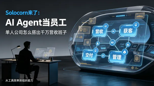 Solocorn来了：AI Agent当员工，单人公司怎么搭出千万营收班子