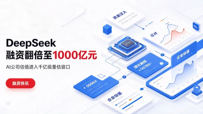 DeepSeek融资翻倍至1000亿元：投前估值5000亿