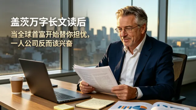 盖茨万字长文读后：当全球首富开始替你担忧， 一人公司反而该兴奋