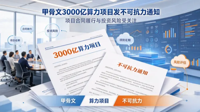 甲骨文 3000 亿算力项目发不可抗力通知