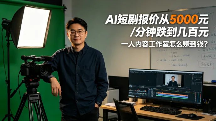 AI短剧报价从5000元/分钟跌到几百元：一人内容工作室怎么赚到钱？