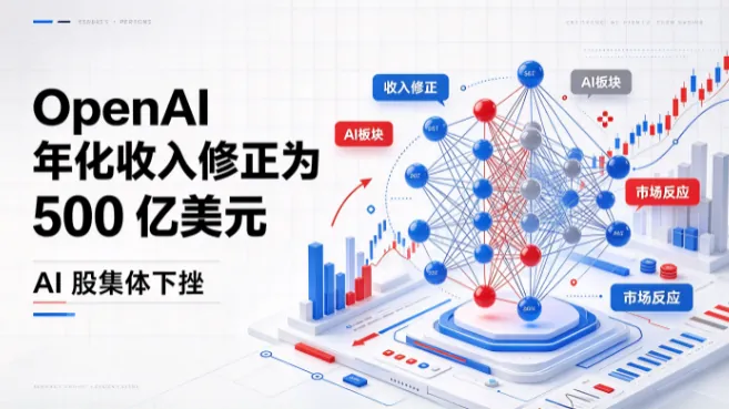 OpenAI 年化收入修正为 500 亿美元：AI 股集体下挫
