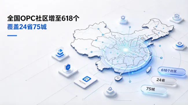 全国OPC社区增至618个 覆盖24省75城
