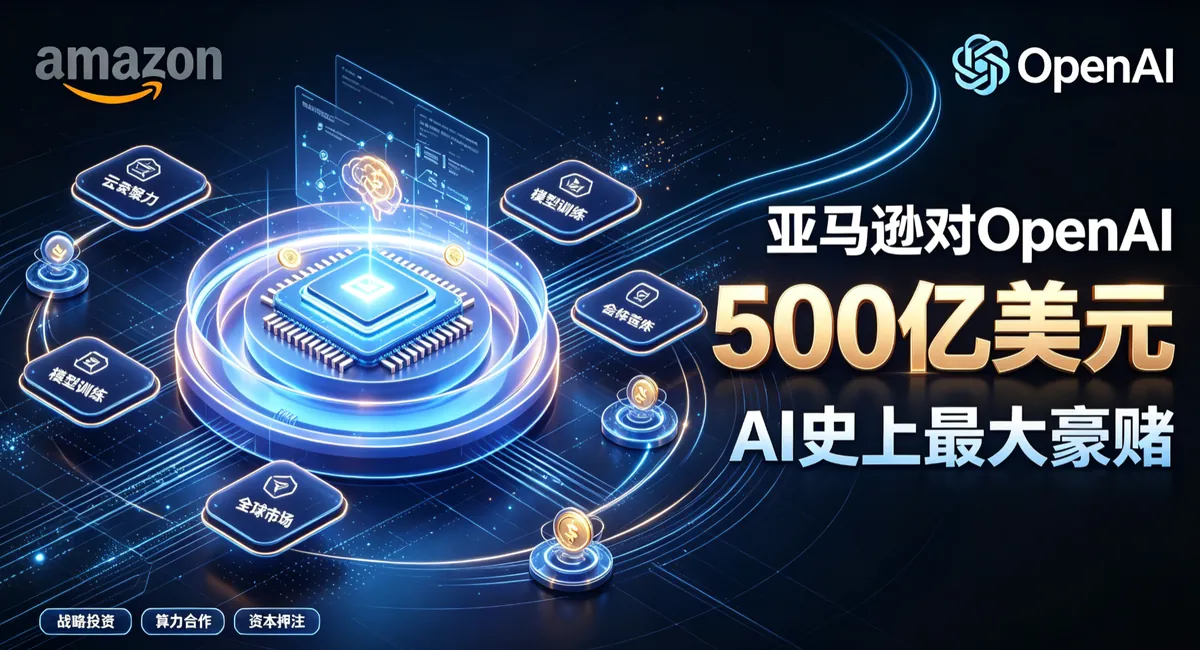 亚马逊完成对OpenAI 500亿美元投资：AI史上最大豪赌