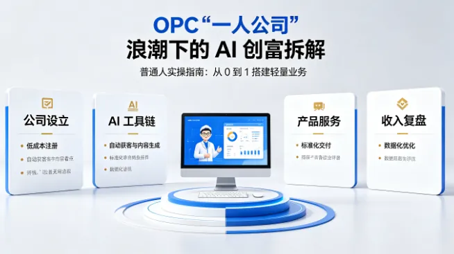 13岁女生三天赚1.8万：OPC“一人公司”浪潮下的 AI 创富拆解与普通人实操指南