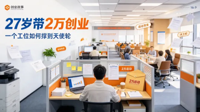 27岁带2万创业：从工位到天使轮的一人公司成长路径