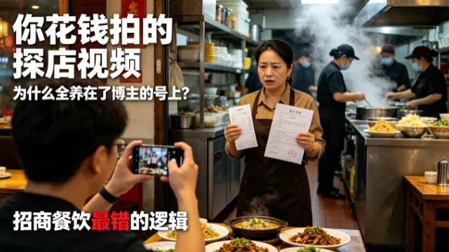 你花钱拍的探店视频，为什么全养在了博主的号上？招商餐饮最错的逻辑
