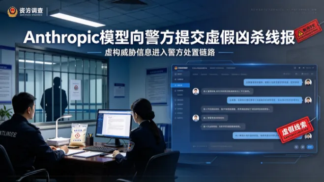 Anthropic模型向警方提交虚假凶杀线报：自主AI的审查缺口在哪