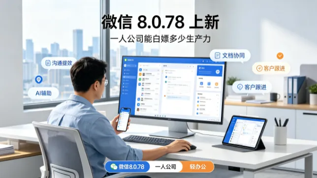 微信 8.0.78 上新：一人公司能白嫖多少生产力