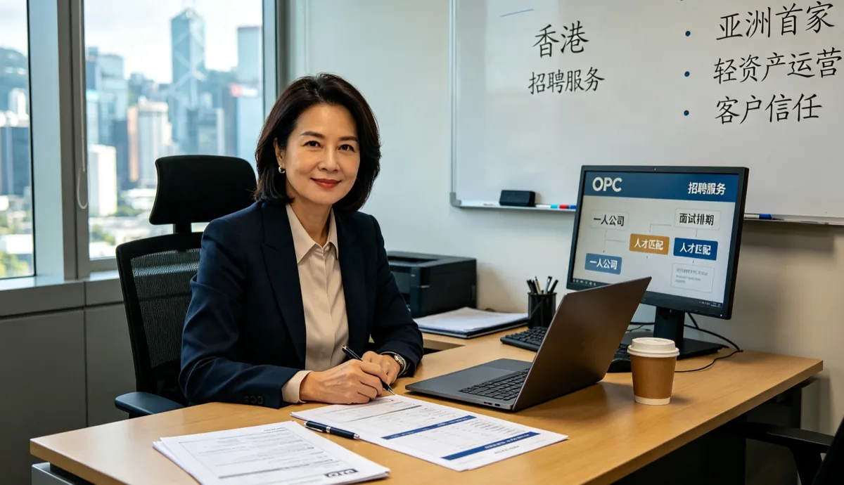 一人即公司：香港 45 岁女性用 AI 打造亚洲首家"一人招聘公司"的 OPC 样本