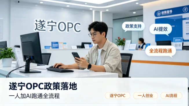 遂宁OPC政策落地 一人加AI跑通全流程