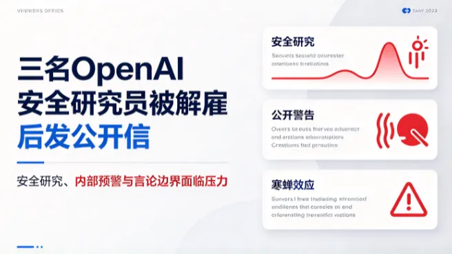 三名OpenAI安全研究员被解雇后发公开信：否认泄密，警告寒蝉效应