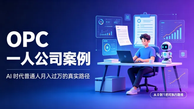 OPC 一人公司案例：AI 时代普通人月入过万的真实路径——来自 2026 上海全球开发者先锋大会的观察