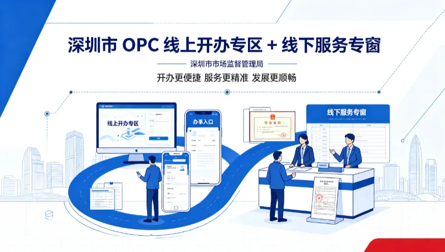 深圳市 OPC 线上开办专区 + 线下服务专窗 文件截图