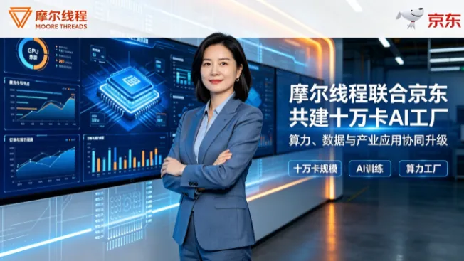 摩尔线程联合京东共建十万卡AI工厂，国产算力从单芯片供给走向全栈服务