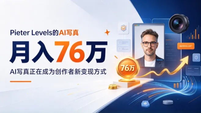 Pieter Levels的AI写真月入76万