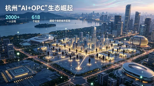 杭州“AI+OPC”生态崛起：2000+ 一人公司、618 个社区，超级个体的城市实验