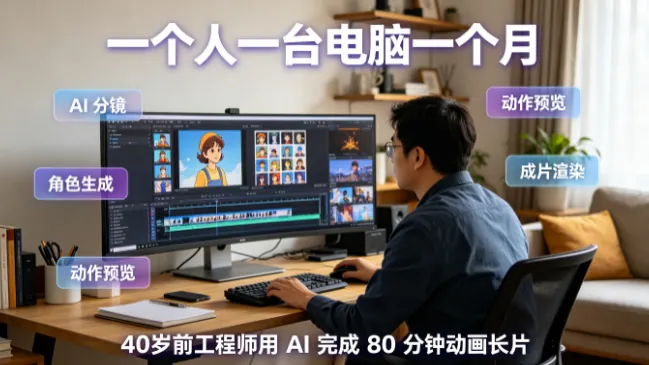 一个人一台电脑一个月：40 岁前工程师用 AI 完成 80 分钟动画长片