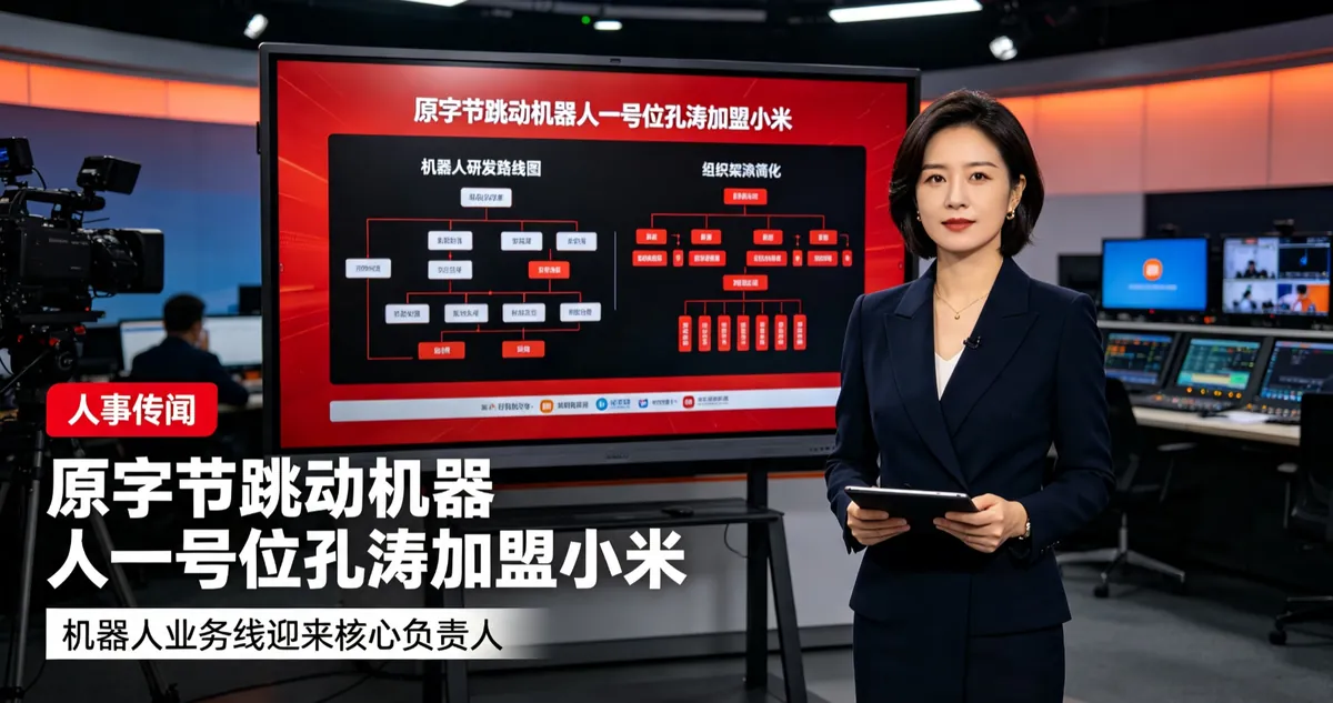 原字节跳动机器人一号位孔涛加盟小米，负责基座模型研发：机器人人才争夺战升级