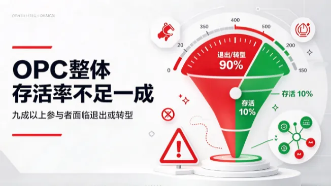 OPC 整体存活率不足一成：卡点是场景错位而非工具