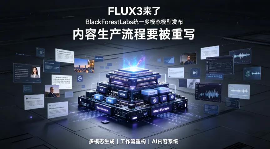 BlackForestLabs发布FLUX3统一多模态模型：单次生成20秒原生同步音视频，内容生产流程要被重写