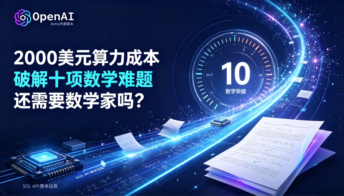 OpenAI Astra曝光：以2000美元算力成本破解十项数学难题