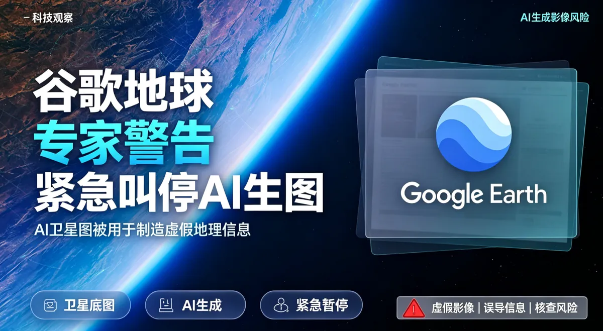 谷歌地球紧急叫停AI生图：虚构场景叠加卫星图引发安全危机