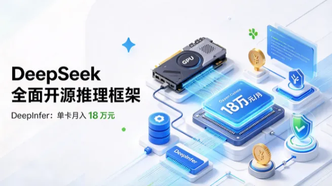 DeepSeek 全面开源推理框架 DeepInfer：单卡月入 18 万元