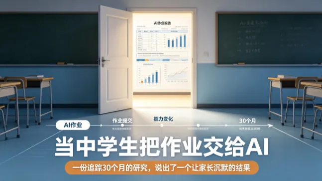 当中学生把作业交给AI：一份追踪30个月的研究，说出了一个让家长沉默的结果